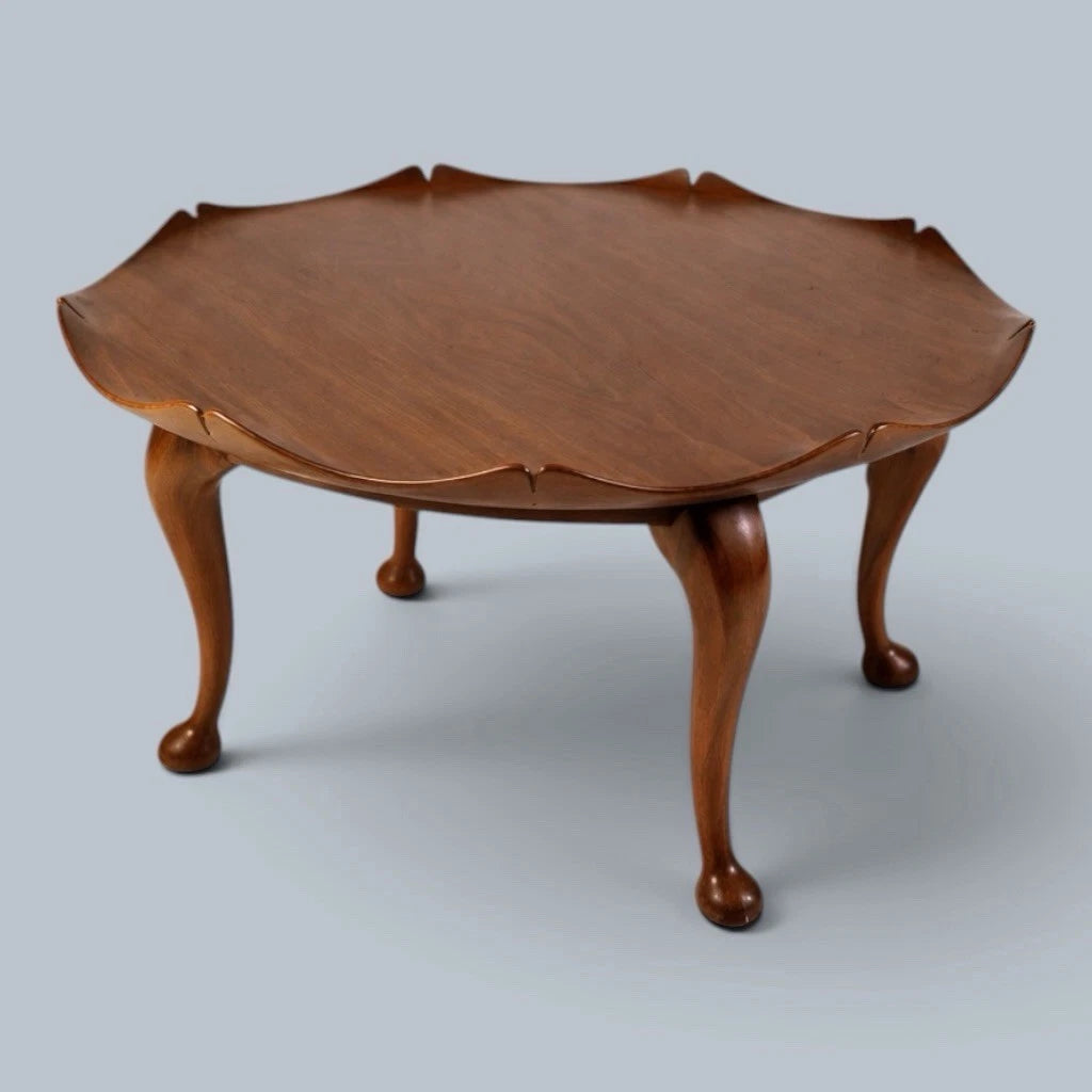 Mid Century Solid Teak Lotus Coffee Table, 1970s – view 2