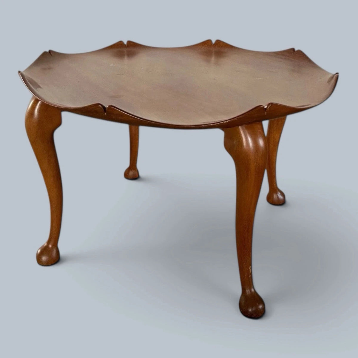 Mid Century Solid Teak Lotus Coffee Table, 1970s – view 5