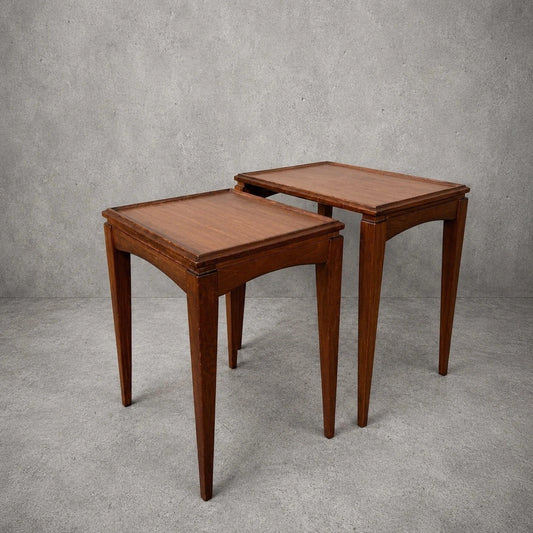 Richard Hornby Mid Century Teak Pair of Nesting Side Tables – view 1