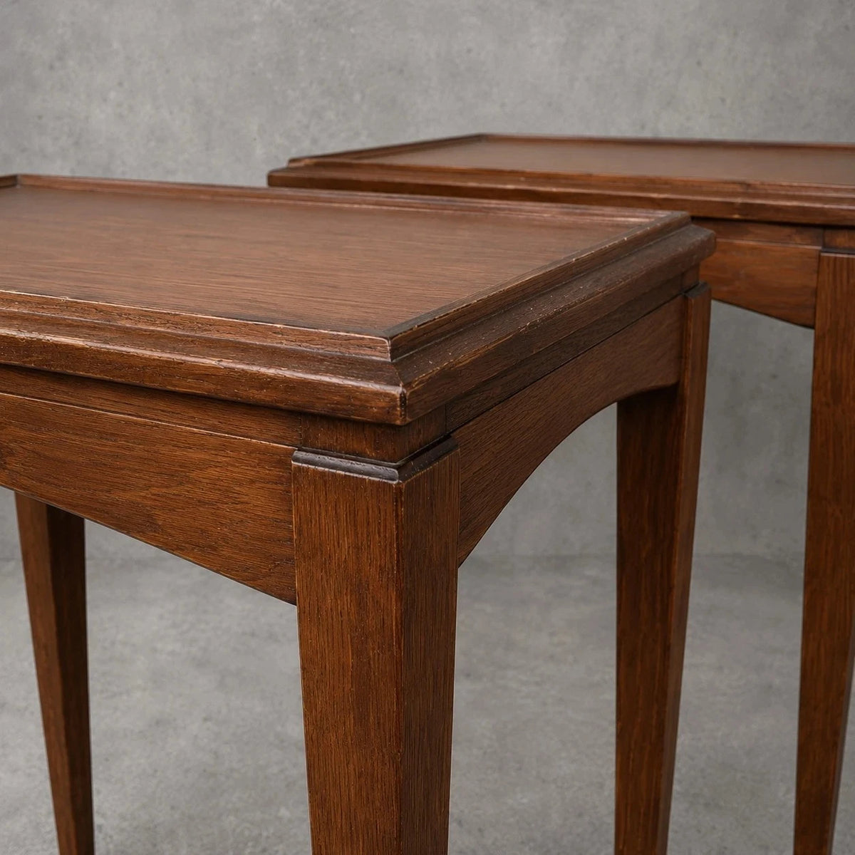 Richard Hornby Mid Century Teak Pair of Nesting Side Tables – view 2