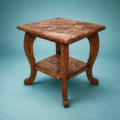 Liberty of London Anglo-Japanese Carved Fruitwood Side Table – view 2