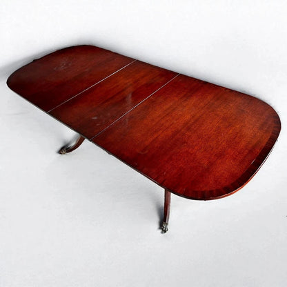 Mid Century McIntosh Twin Pedestal Extending Mahogany Dining Table – view 6