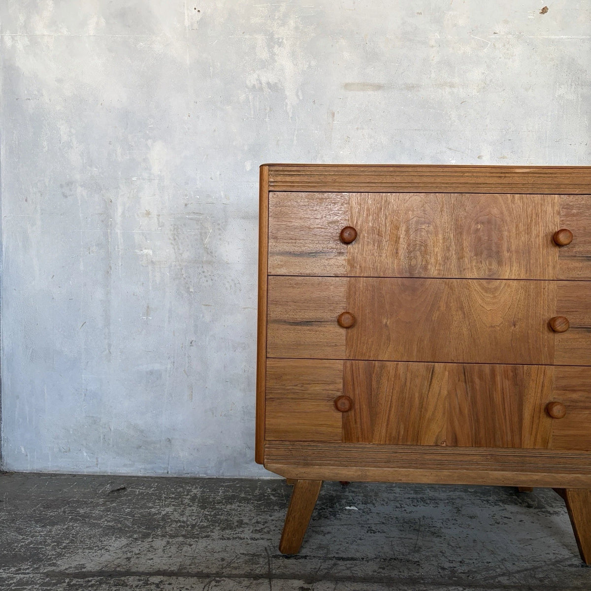 Mid Century Walnut & Oak Compact Chest of Drawers - view 2