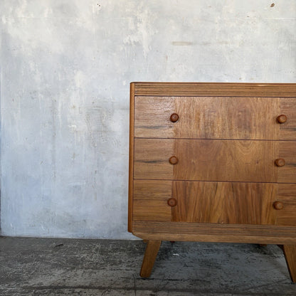 Mid Century Walnut & Oak Compact Chest of Drawers - view 2