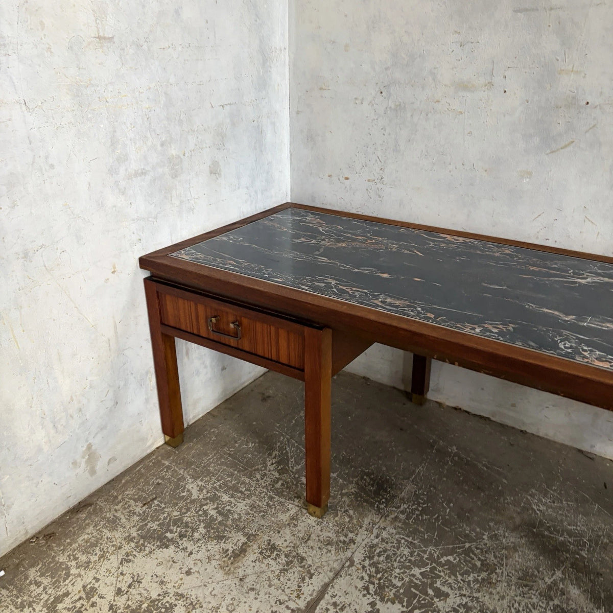 Rare 1950s G Plan E. Gomme Granite-Top Teak Coffee Table - view 5