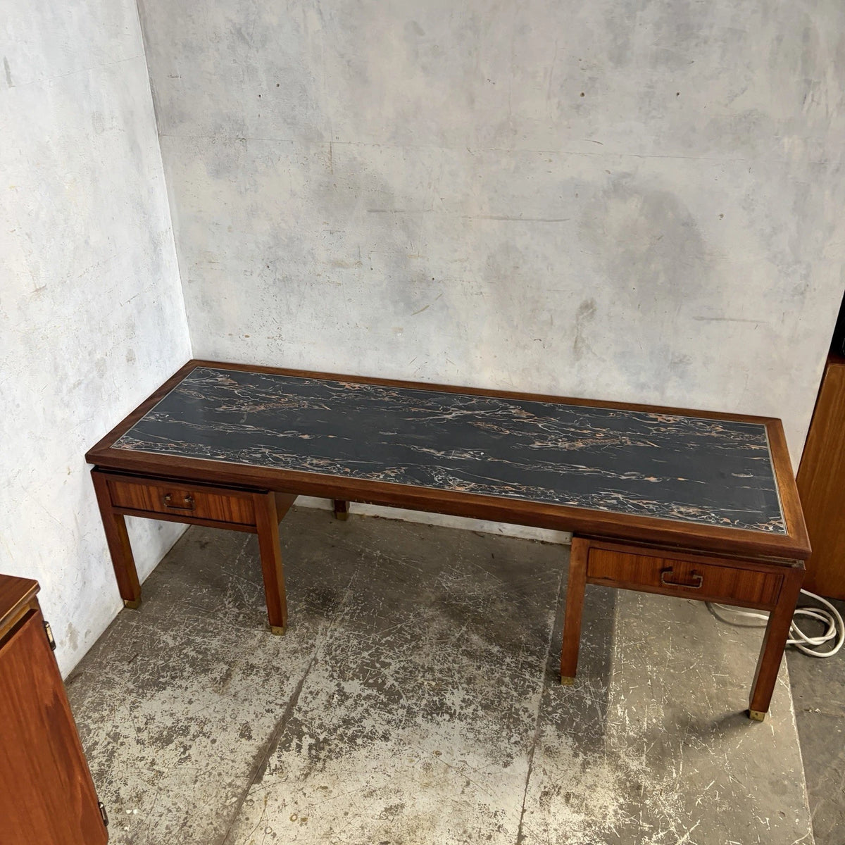 Rare 1950s G Plan E. Gomme Granite-Top Teak Coffee Table - view 6