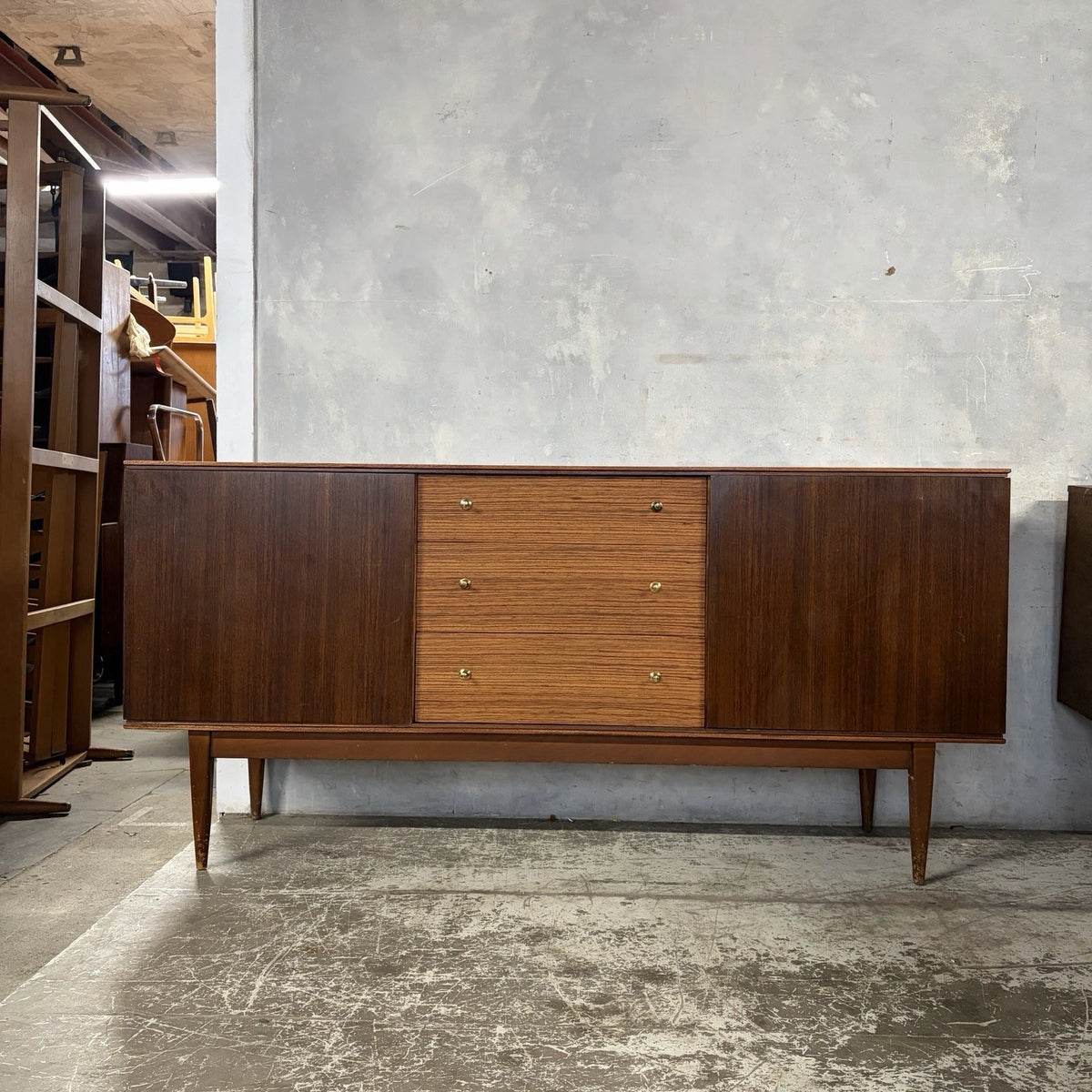 Mid Century Wrighton Teak & Walnut Two-Tone Sideboard - view 2