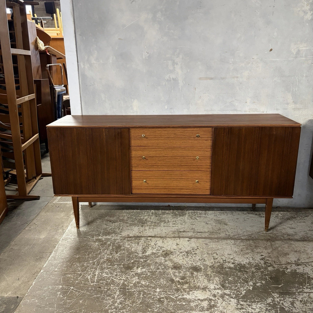 Mid Century Wrighton Teak & Walnut Two-Tone Sideboard - view 3