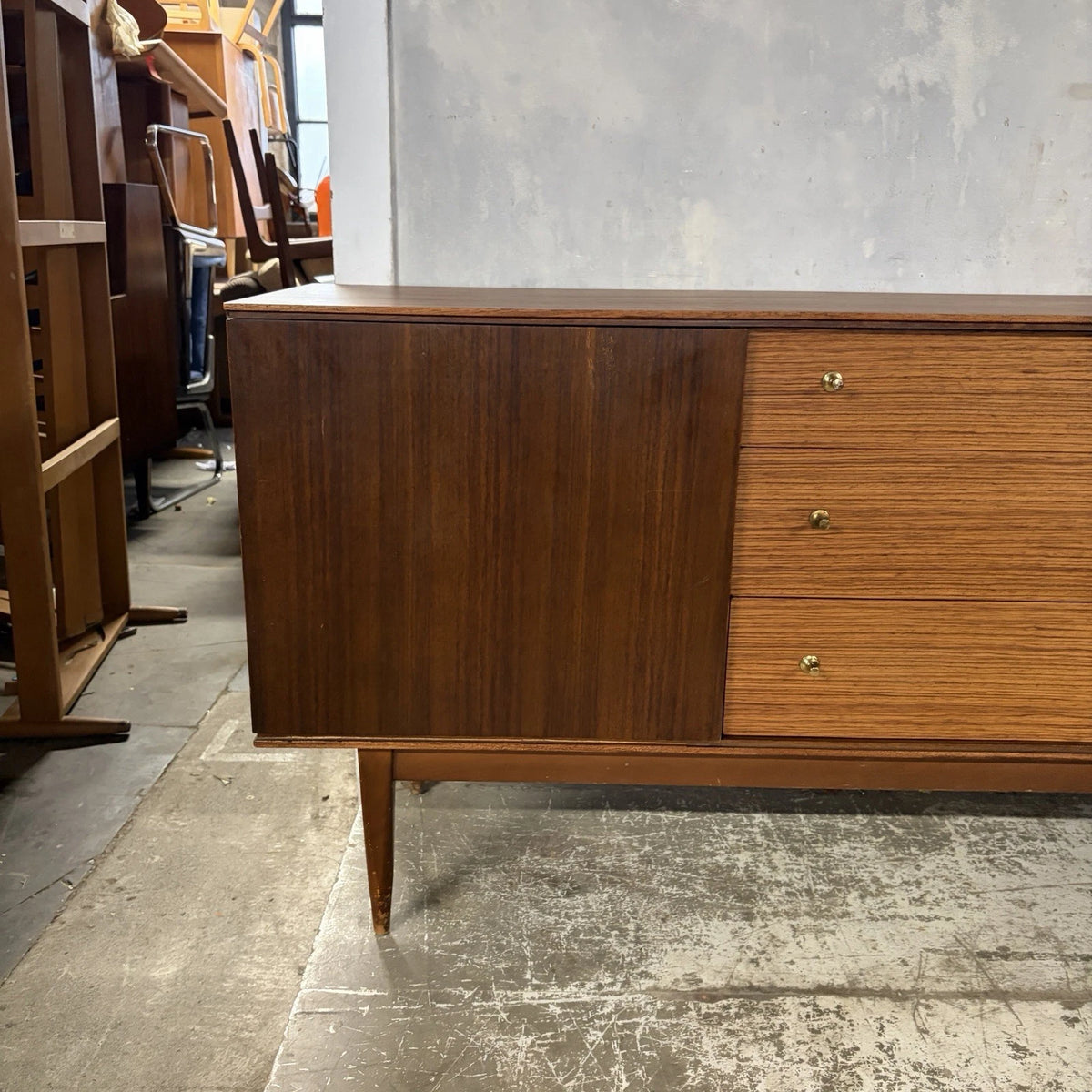 Mid Century Wrighton Teak & Walnut Two-Tone Sideboard - view 4