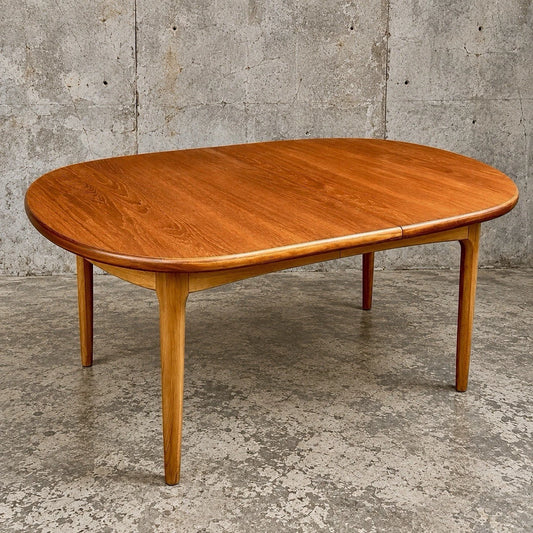 Mid Century Elliots of Newbury Teak Extending Oval Dining Table - view 1