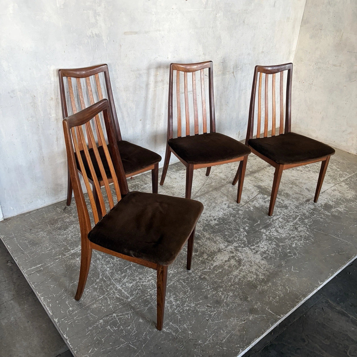 Set of 4 G Plan Teak High Back Dining Chairs by Leslie Dandy - view 4