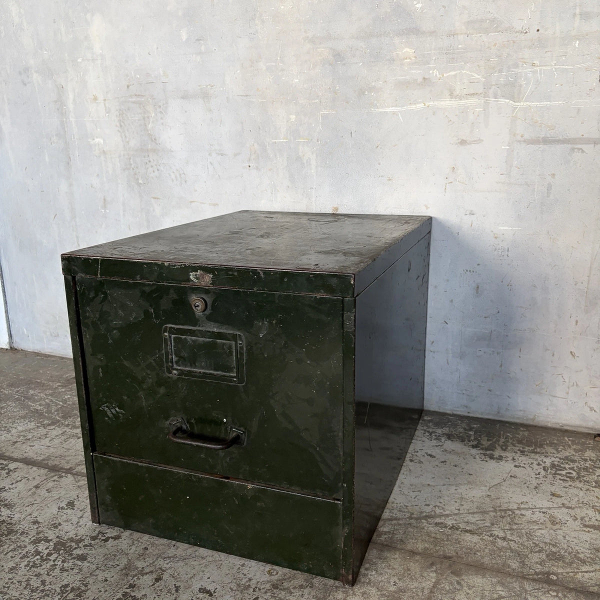 Vintage Industrial Green Metal Filing Cabinet & Bedside Cabinet - view 5