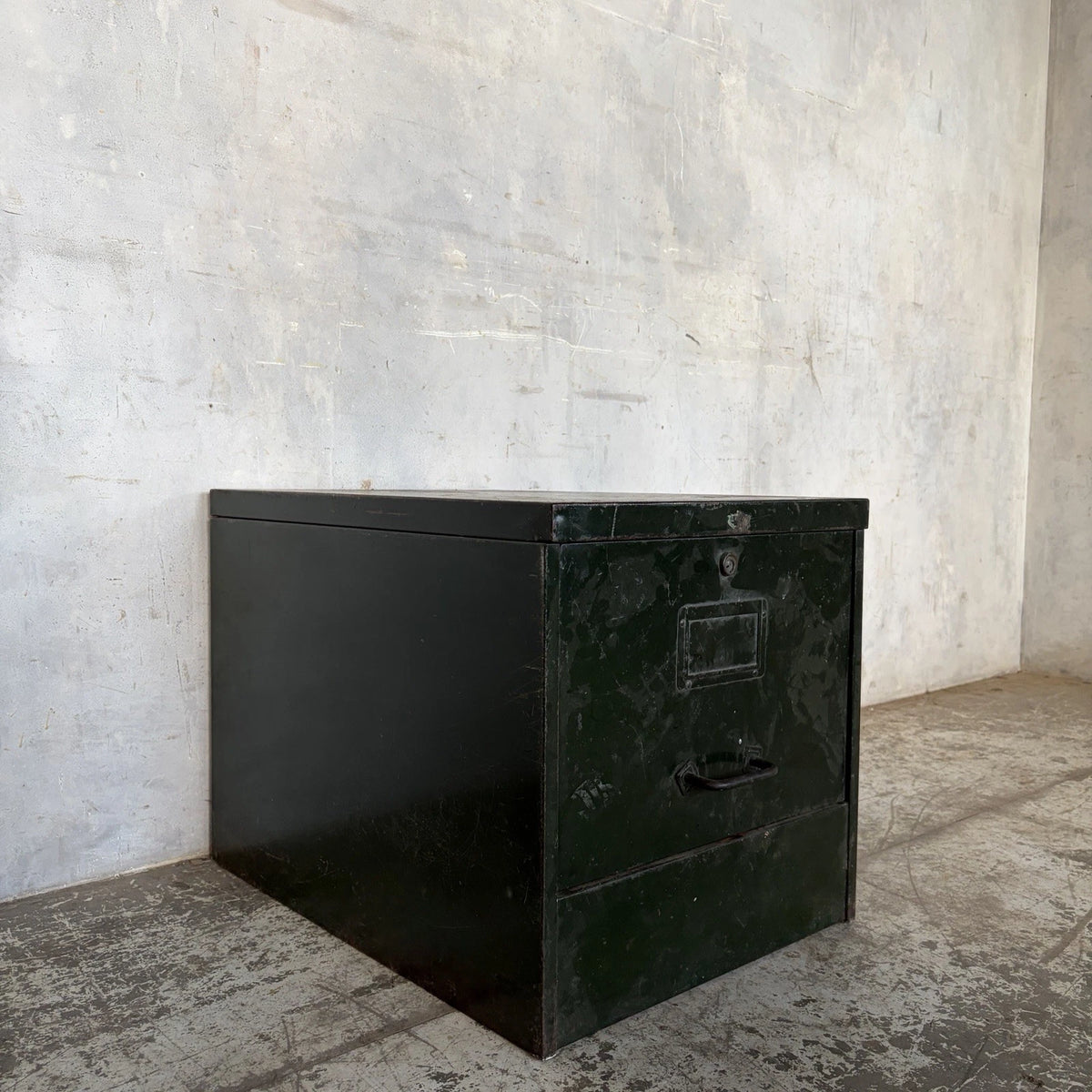 Vintage Industrial Green Metal Filing Cabinet & Bedside Cabinet - view 6