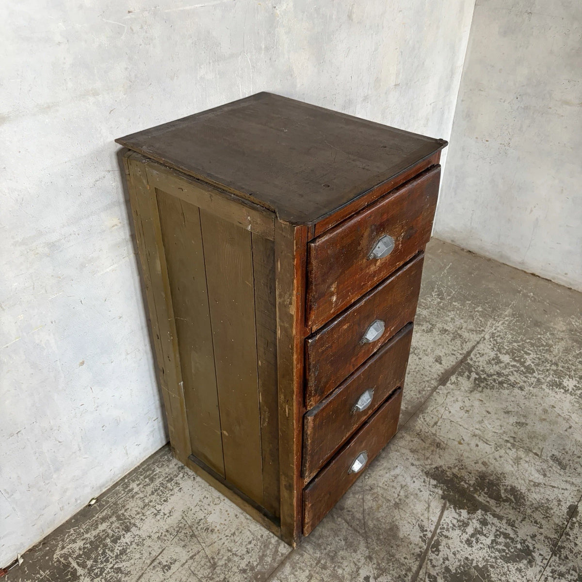 Vintage French Industrial Tallboy Chest of Drawers – view 4