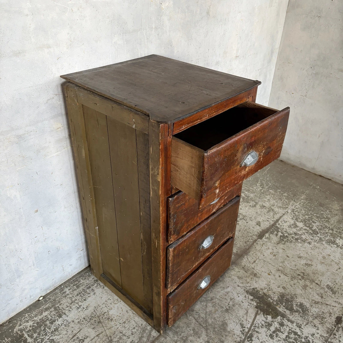 Vintage French Industrial Tallboy Chest of Drawers – view 5