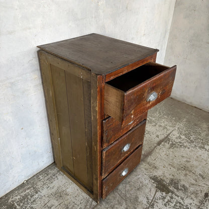 Vintage French Industrial Tallboy Chest of Drawers – view 5