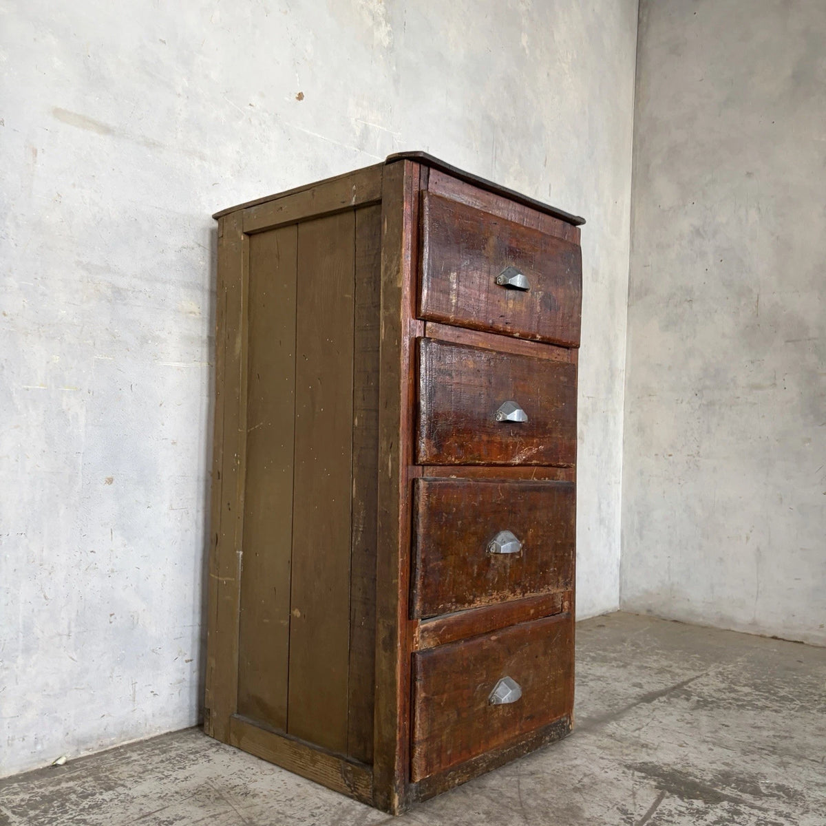 Vintage French Industrial Tallboy Chest of Drawers – view 6