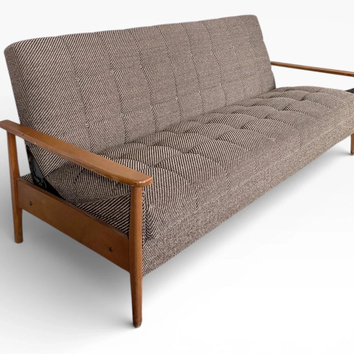 Mid Century Teak Danish Day Bed Sofa Bed, c.1960s – vintage furniture photograph 1