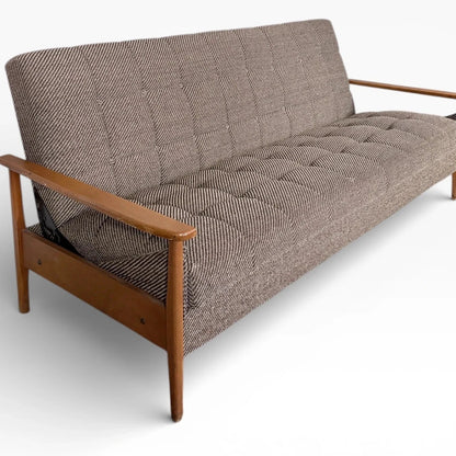 Mid Century Teak Danish Day Bed Sofa Bed, c.1960s – vintage furniture photograph 1
