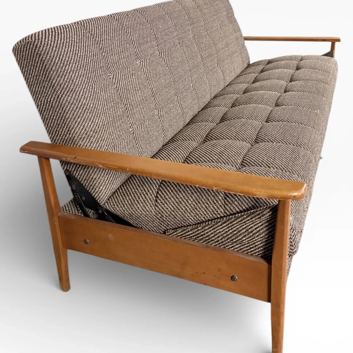 Mid Century Teak Danish Day Bed Sofa Bed, c.1960s – vintage furniture photograph 2