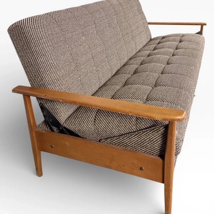 Mid Century Teak Danish Day Bed Sofa Bed, c.1960s – vintage furniture photograph 2