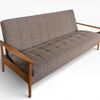 Mid Century Teak Danish Day Bed Sofa Bed, c.1960s – vintage furniture photograph 3