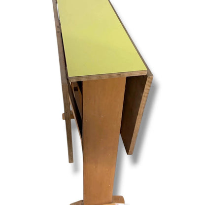 Vintage Drop Leaf Table with Yellow Formica and Oak – vintage furniture photograph 5