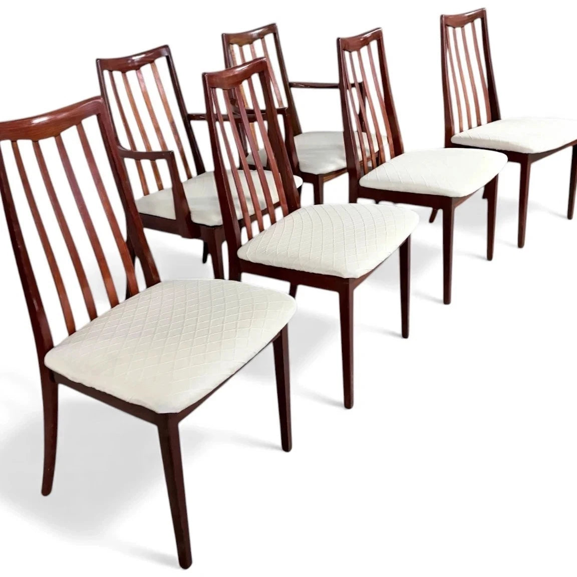 Mid Century G Plan Mahogany High-Back Dining Chairs (Set of 6) – vintage furniture photograph 2