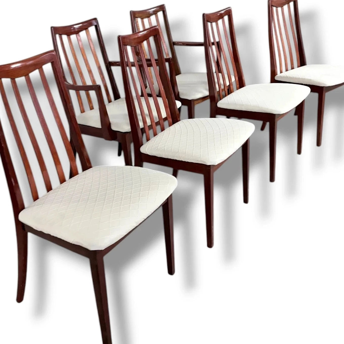 Mid Century G Plan Mahogany High-Back Dining Chairs (Set of 6) – vintage furniture photograph 5