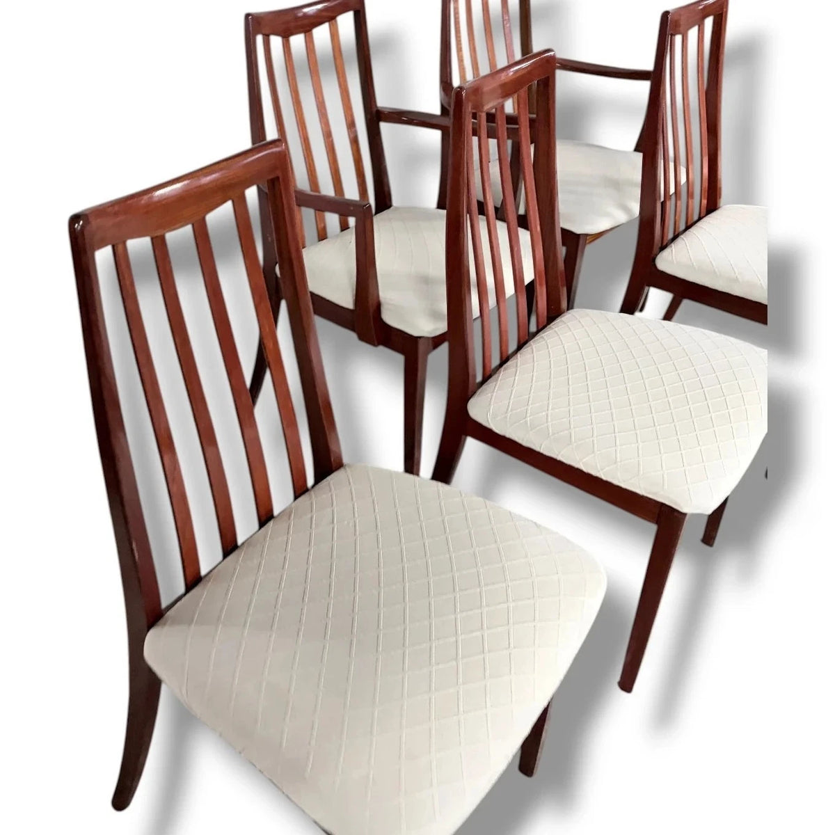 Mid Century G Plan Mahogany High-Back Dining Chairs (Set of 6) – vintage furniture photograph 6