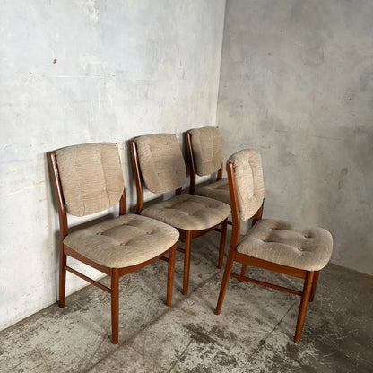 Set of Four Nathan Teak Upholstered Dining Chairs – view 3