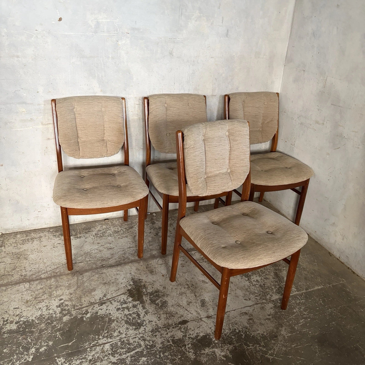 Set of Four Nathan Teak Upholstered Dining Chairs – view 4