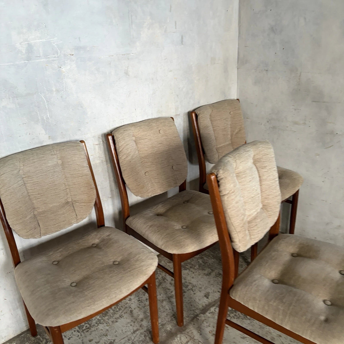 Set of Four Nathan Teak Upholstered Dining Chairs – view 5