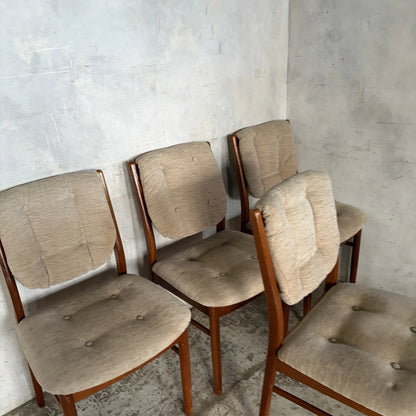 Set of Four Nathan Teak Upholstered Dining Chairs – view 5