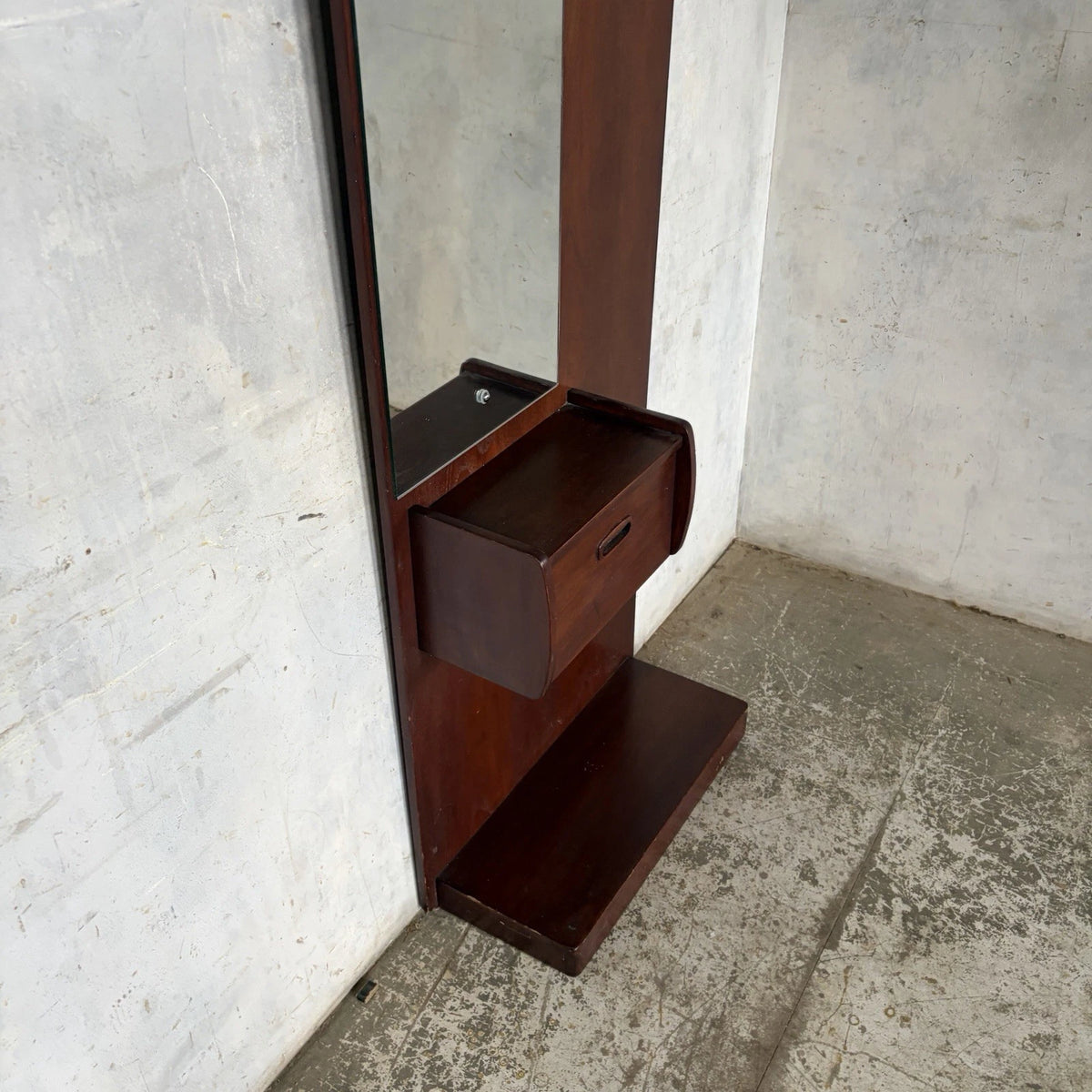 Mid Century Teak Gentleman’s Hall Stand with Mirror – view 4