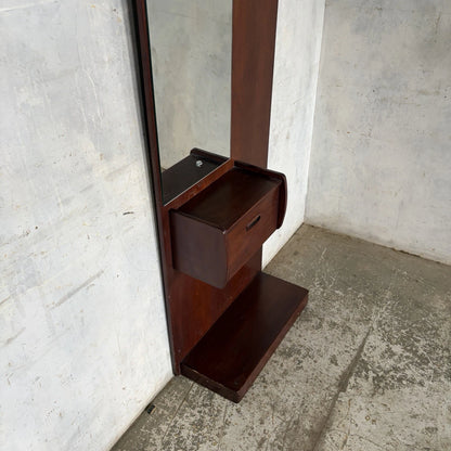 Mid Century Teak Gentleman’s Hall Stand with Mirror – view 4