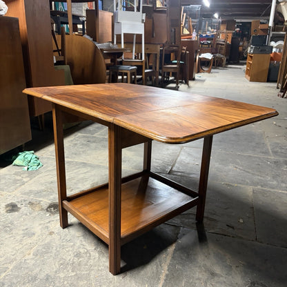 Mid Century 1960s Burr Walnut & Oak Drop Leaf Coffee Table – view 4