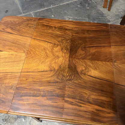 Mid Century 1960s Burr Walnut & Oak Drop Leaf Coffee Table – view 5