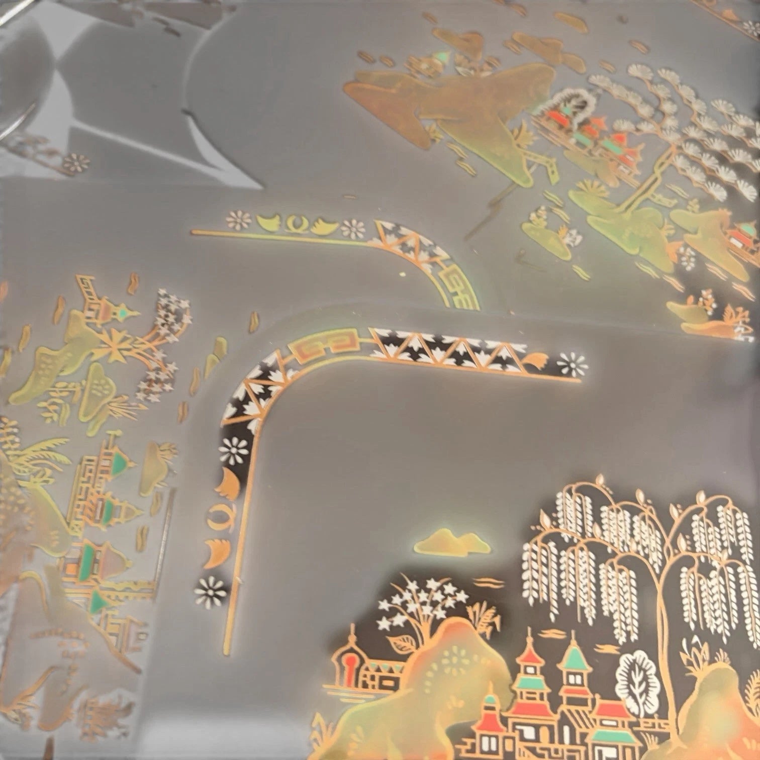 Vintage Chinoiserie lacquered placemat set – view 3
