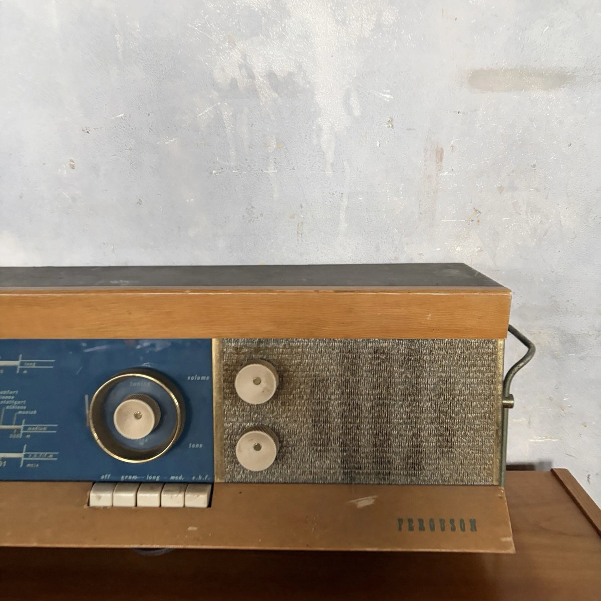 Vintage Ferguson blue-dial Space Age valve radio – view 5