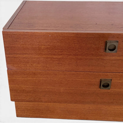 Mid-century G Plan teak low two-drawer chest – view 3