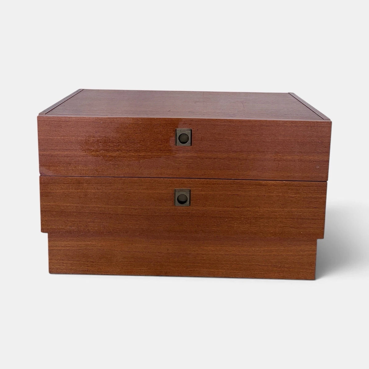 Mid-century G Plan teak low two-drawer chest – view 4