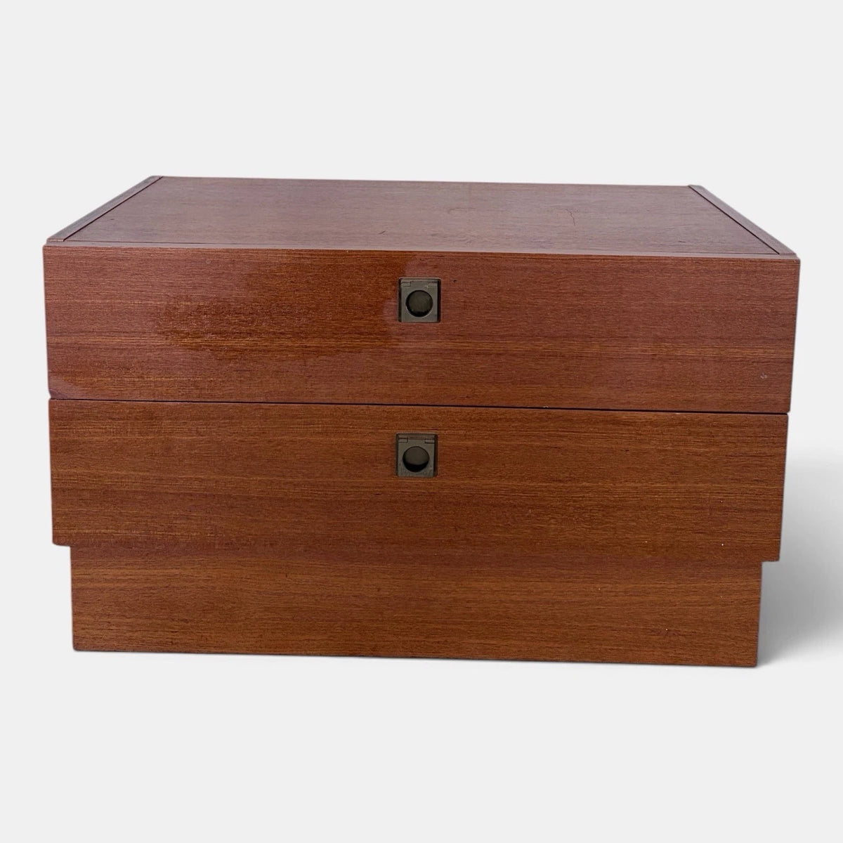 Mid-century G Plan teak low two-drawer chest – view 7