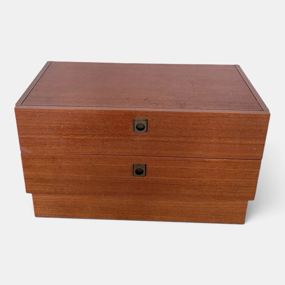 Mid-century G Plan teak low two-drawer chest – view 8