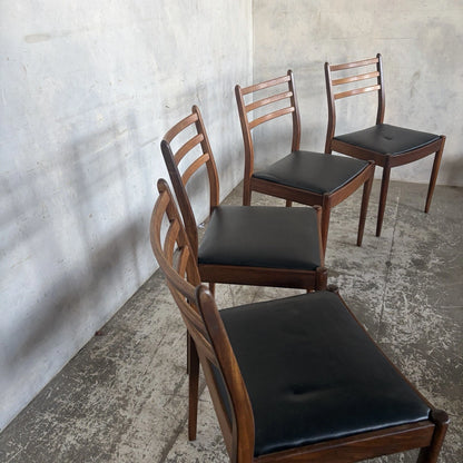 Set of four G Plan teak ladder-back dining chairs – view 5