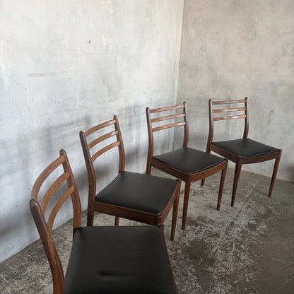 Set of four G Plan teak ladder-back dining chairs – view 6