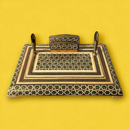 Mid Century Persian Khatam Pen Holder