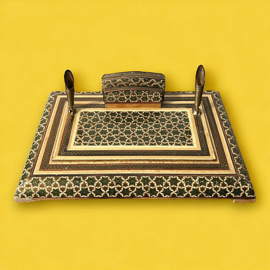 Mid Century Persian Khatam Pen Holder