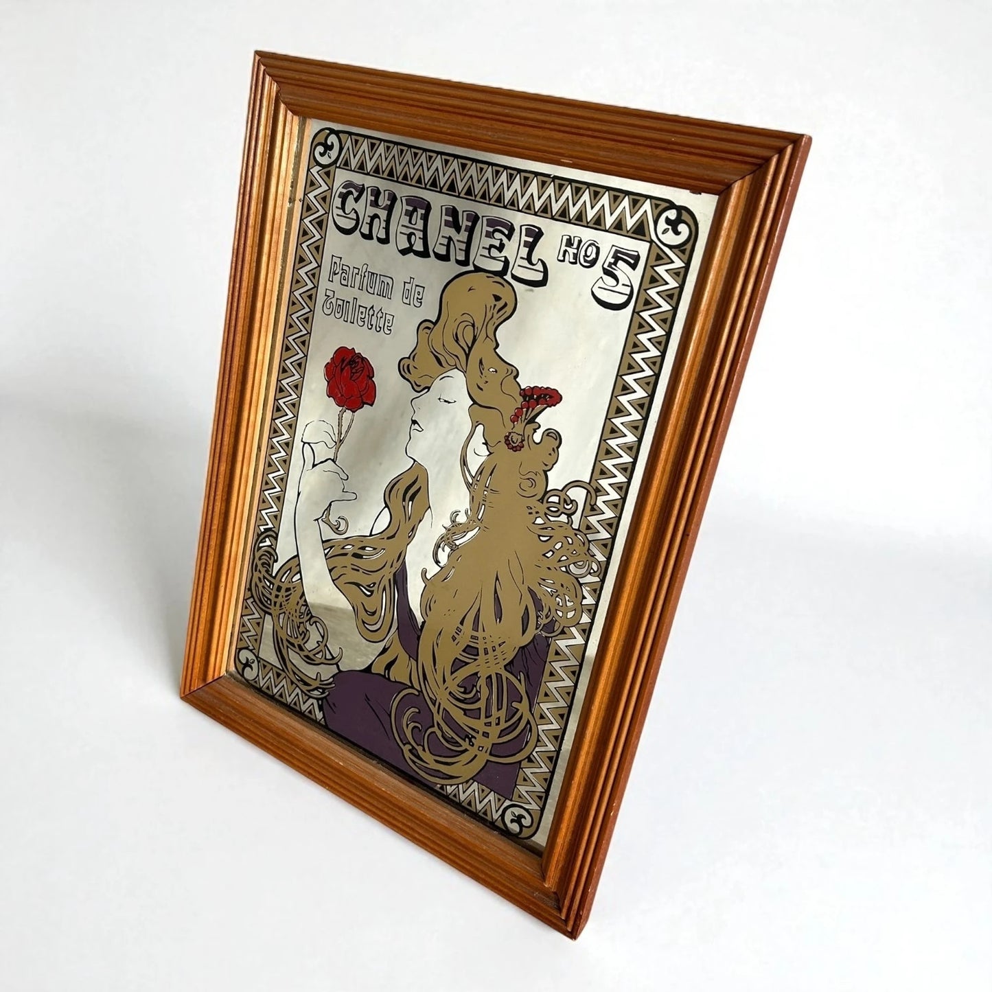 Vintage Chanel No.5 Advertising Mirror – Perfume Art Deco Style Wall Mirror