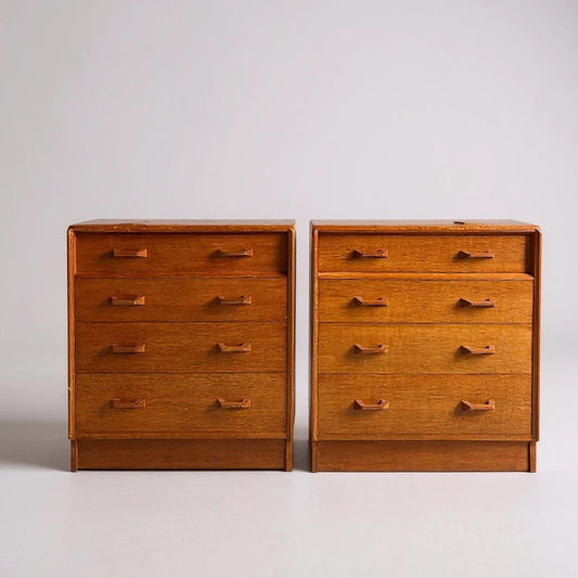 Vintage Mid-Century Modern G-Plan Brandon Oak Chest of Drawers